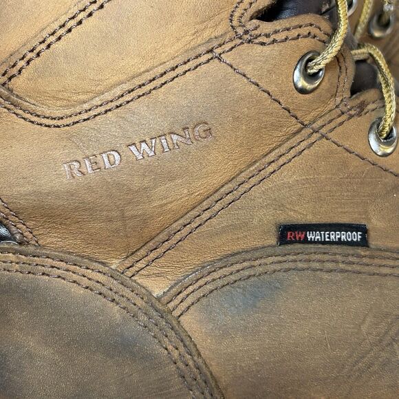 Red Wing King Toe Steel Toe Boots Men’s Size 9EE ASTMF 2413-18 Brown Leather - Picture 8 of 10